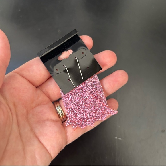 Ghost Pink Sparkle Earrings - Picture 3 of 5